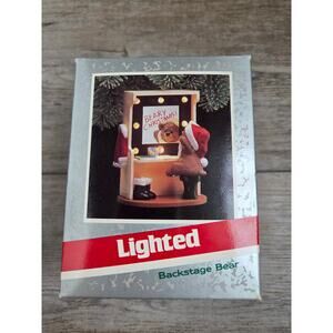 Hallmark Keepsake 1989 Backstage Bear Lighted Christmas Ornament - Vintage Works